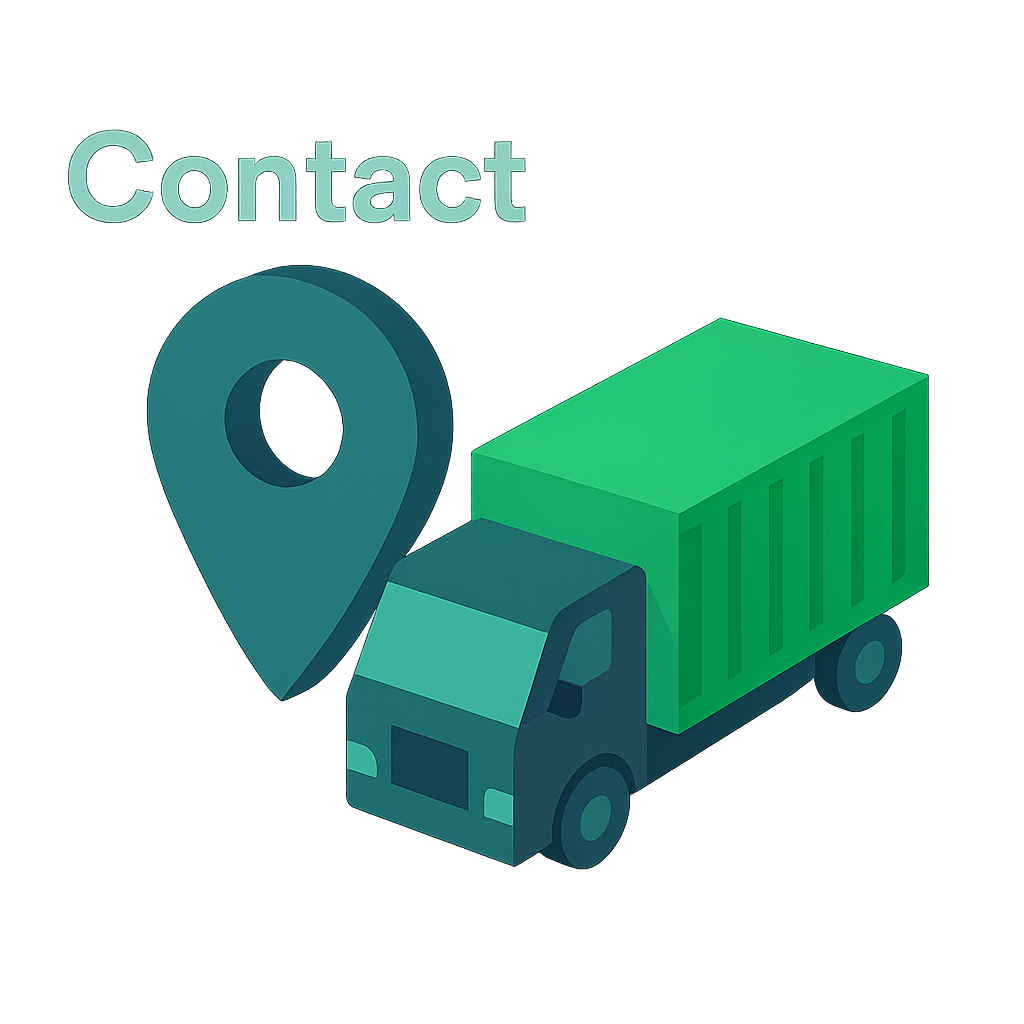 Contacto Krom Global Logistics Barcelona - Ilustración camión reparto logística internacional - Formulario cotización transporte marítimo aéreo terrestre Europa México Estados Unidos Canadá